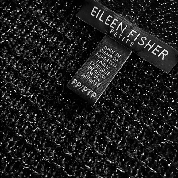Eileen Fisher Merino Sparkle Long Cardigan Black Size PP NWT - Picture 7 of 9